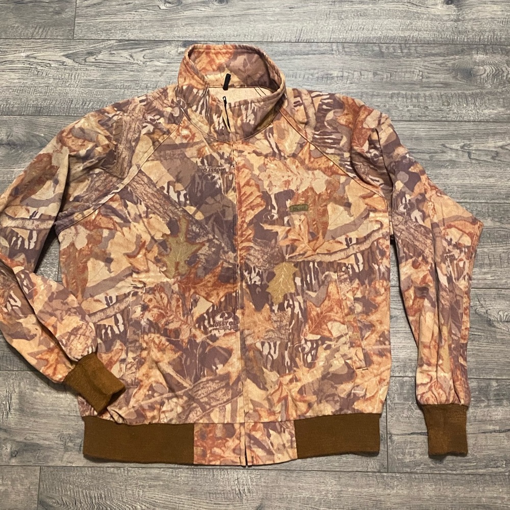 Woolrich Large Mossy Oak Forest Floor Outdoor Guide Full Zip Saddle Cloth Jacket